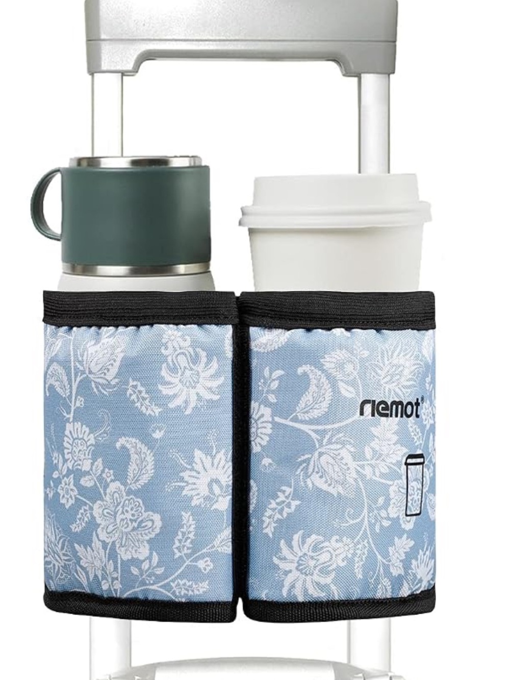 Riemot Floral Blue Neoprene Two Cup Holder